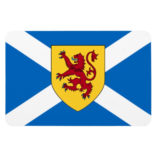 Scotland Flagga Magnet - Kor & Lejon (Horisontell)