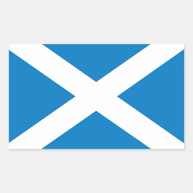 Scotland Flagga Rektangulärt Klistermärke (Framsida)