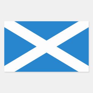 Scotland Flagga Sticker Rektangulärt Klistermärke