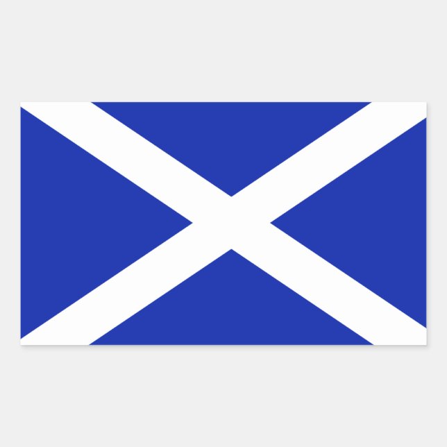 Scotland Flagga Sticker Rektangulärt Klistermärke (Framsida)