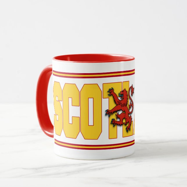 Scotland Flagga Text Mugg (Framsida vänster)