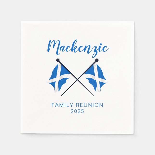Scotland Flaggor Family Reunion Pappersservett (Framsidan)