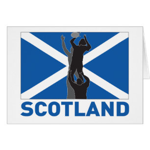 Scotland för boll för Rugbylineoutkast flagga Hälsningskort
