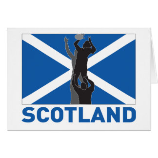 Scotland för boll för Rugbylineoutkast flagga Hälsningskort