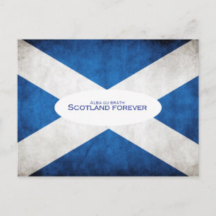 Scotland Forever Alba Gu Brath Flagga vykort