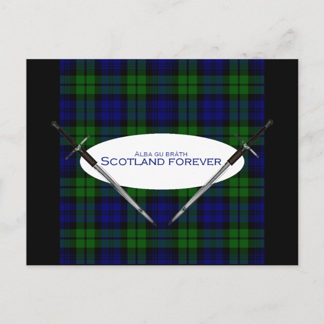 Scotland Forever Alba gu bràth Vykort (Framsida)