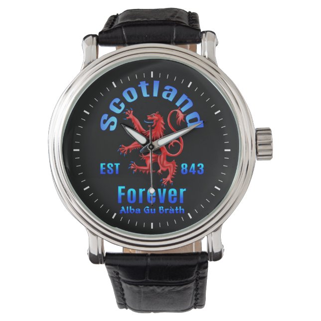 Scotland Forever Est 843 Alba Gu Brath Armbandsur (Framsida)
