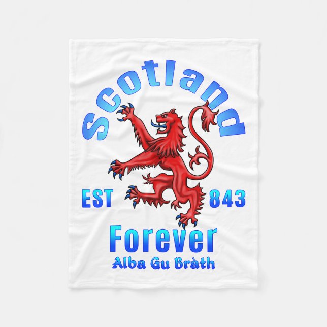 Scotland Forever Est 843 Alba Gu Brath Fleecefilt (Framsidan)