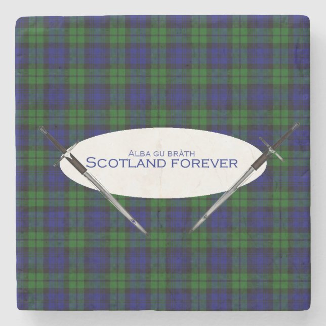 Scotland Forever Stone Coaster Stenunderlägg (Framsidan)