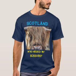 Scotland Funny Long Hair Cow T Shirt