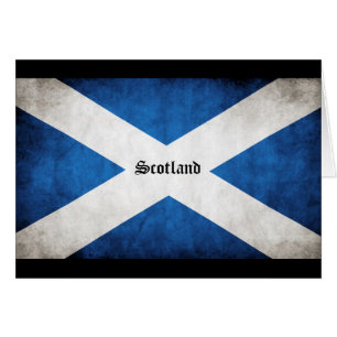 Scotland Grunge Flagga Hälsningskort