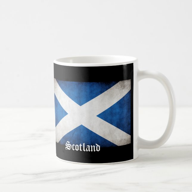 Scotland Grunge Flagga Kaffemugg (Höger)