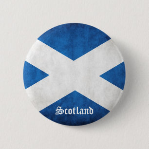 Scotland Grunge Flagga Knapp