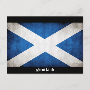 Scotland Grunge Flagga Vykort