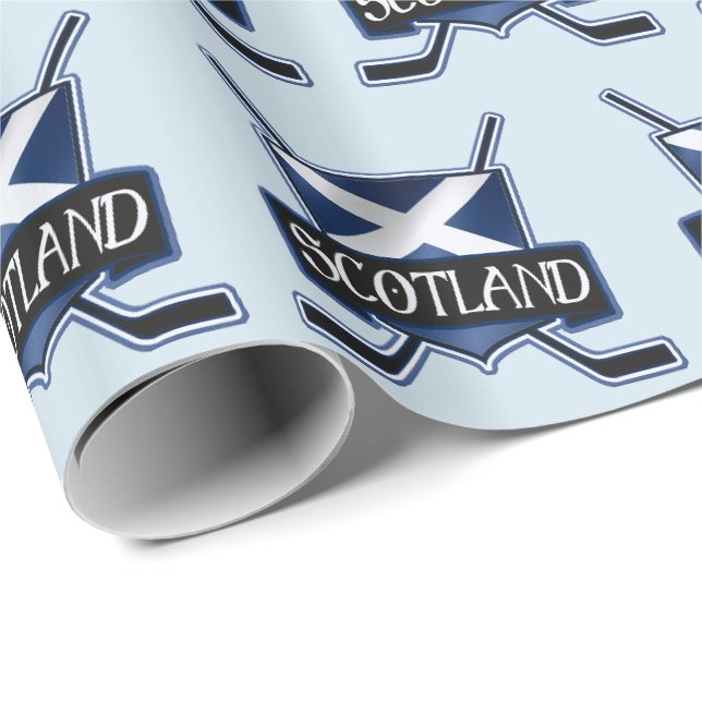 Scotland Ice Hockey Flagga Gift Wrap Presentpapper (Rullad Hörn)