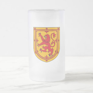 Scotland Lejon Rampant Shield Frostat Ölglas