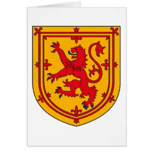 Scotland Lejon Rampant Shield Hälsningskort