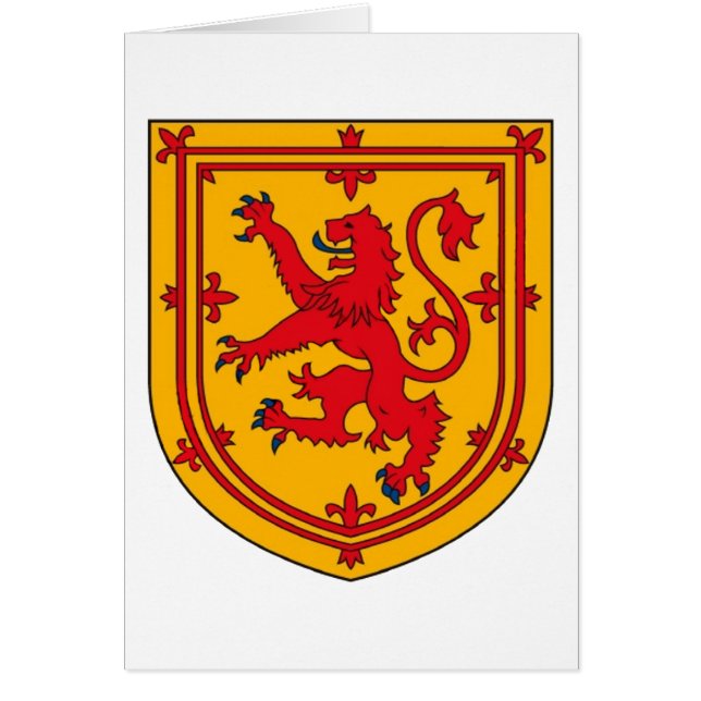 Scotland Lejon Rampant Shield Hälsningskort (Framsidan)