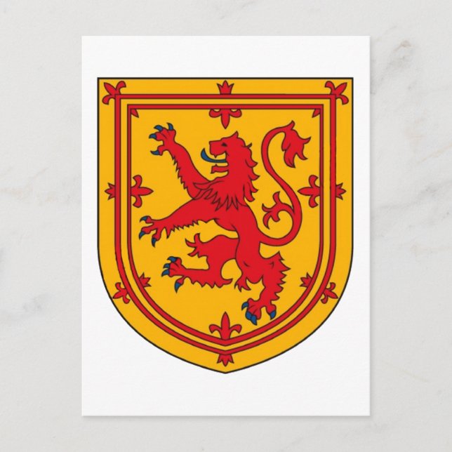 Scotland Lejon Rampant Shield Vykort (Framsida)