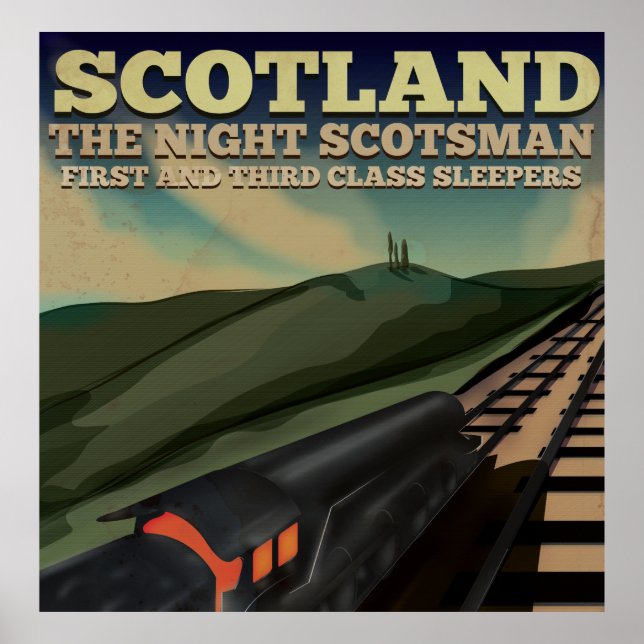 Scotland Locomotive Travel Poster (Framsidan)