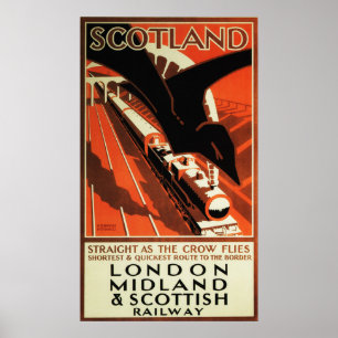 SCOTLAND London och Scottish Railway Vintage affis Poster