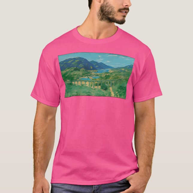 Scotland Mountains Active T Shirt (Framsida)