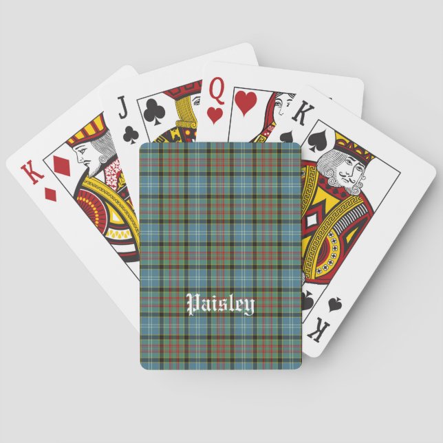 Scotland Paisley District Tartan Personlig Casinokort (Baksidan)
