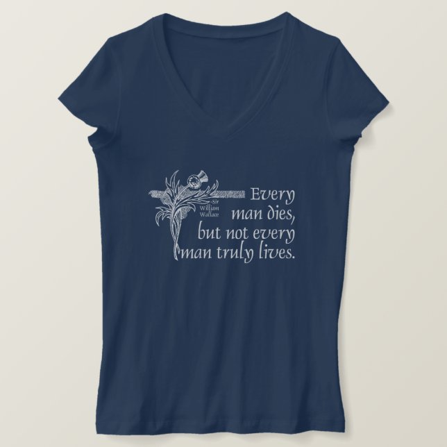 Scotland Quote, Herr William Wallace, Thistle Tröja (Design framsida)