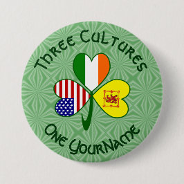 Scotland Rampant USA Ireland Flaggor Shamrock Namn Knapp