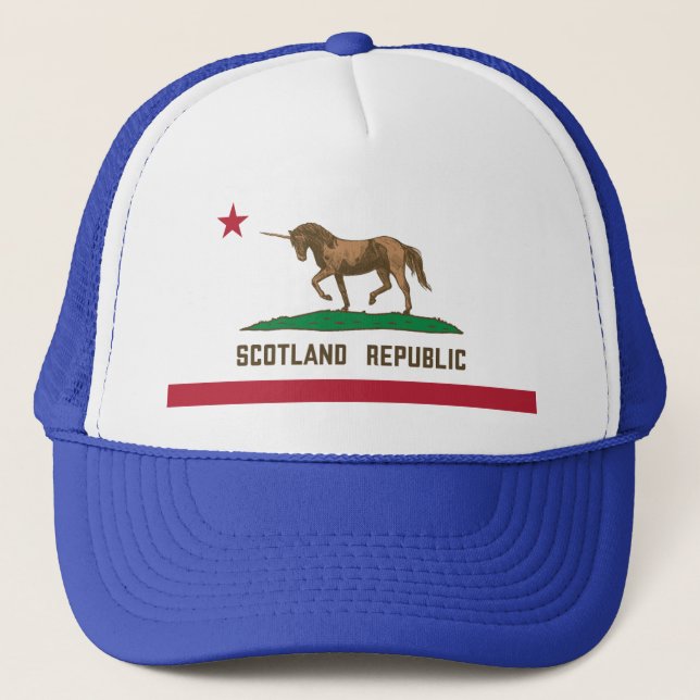 Scotland Republic California Flagga Unicorn Keps (Framsida)