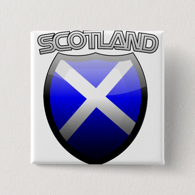 Scotland Retro Glass Knapp (Framsida)