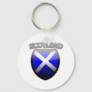 Scotland Retro Glass Nyckelring