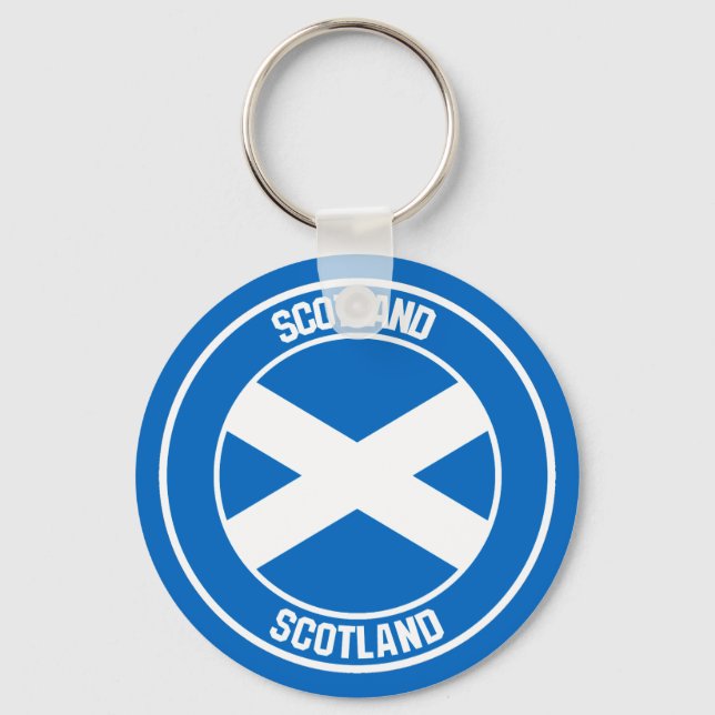 Scotland Round Emblem Nyckelring (Framsida)