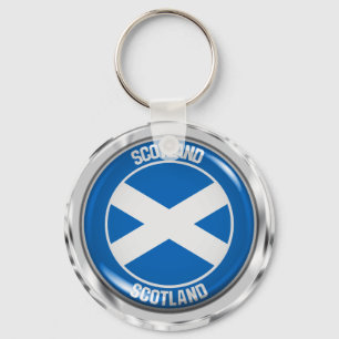 Scotland Round Emblem Nyckelring