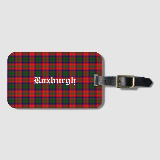 Scotland Roxburgh District Tartan Personlig Bagagebricka (Framsida horisontal)