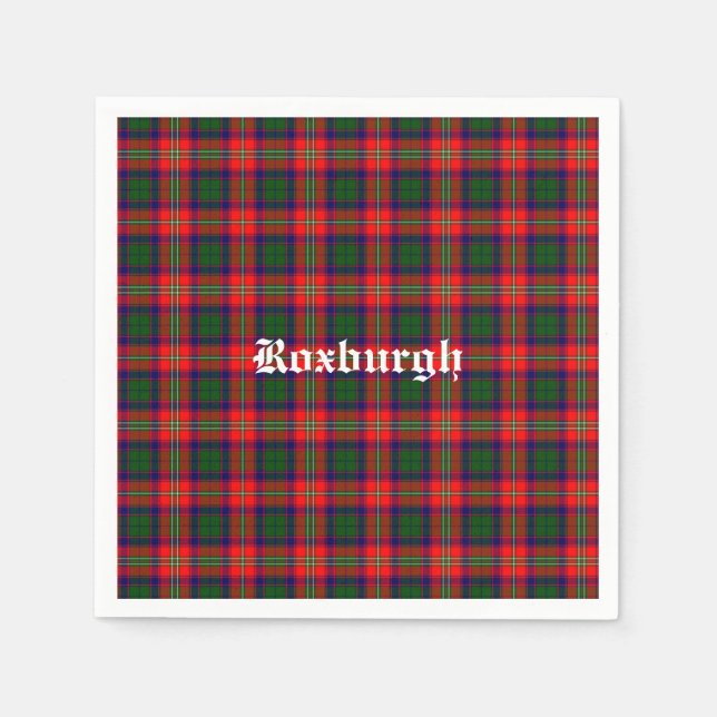 Scotland Roxburgh District Tartan Personlig Pappersservett (Framsidan)