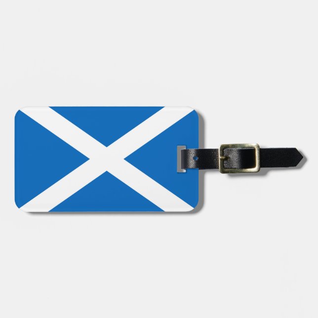 Scotland Saltire Luggage Tag Bagagebricka (Horisontell Framsida)