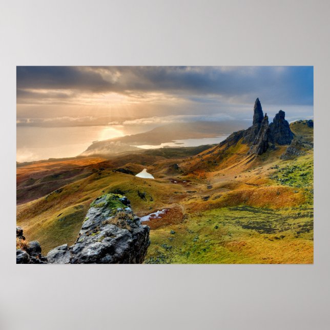 Scotland Scenia Rolling Backe Ligcape Poster (Framsidan)