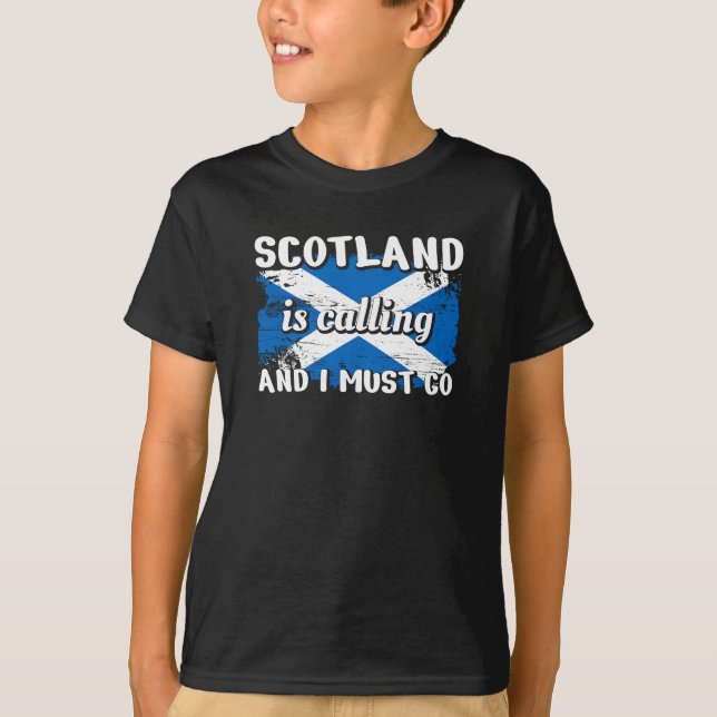 Scotland Schlotland Flagga T Shirt (Framsida)