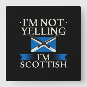 Scotland Scotland Flagga Fyrkantig Klocka