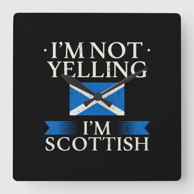 Scotland Scotland Flagga Fyrkantig Klocka (Framsida)