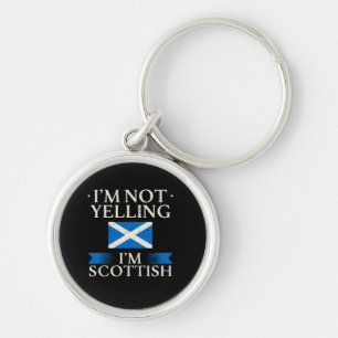 Scotland Scotland Flagga Rund Silverfärgad Nyckelring