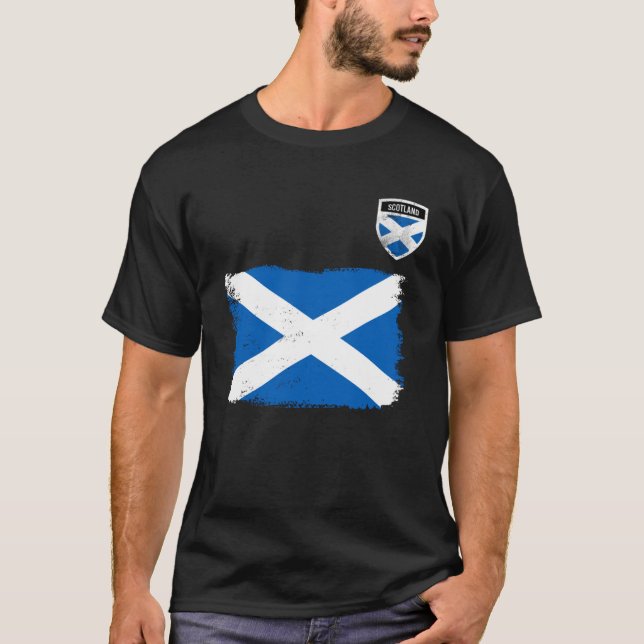 Scotland Scotland flagga T Shirt (Framsida)