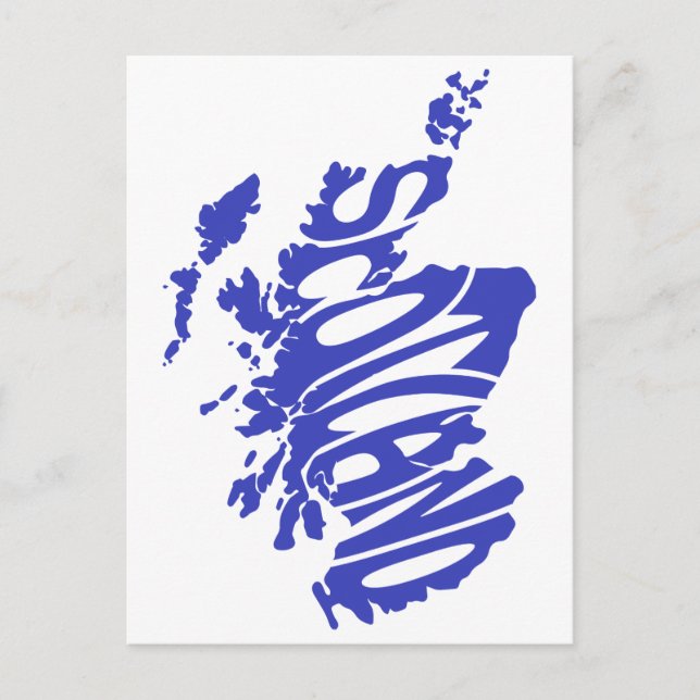Scotland Silhouette Ord Art Vykort (Framsida)