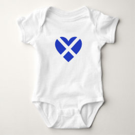 Scotland/skott flagga-inspirerade hjärtor tee shirt