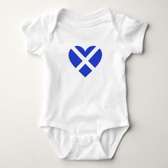 Scotland/skott flagga-inspirerade hjärtor tröja (Framsida)