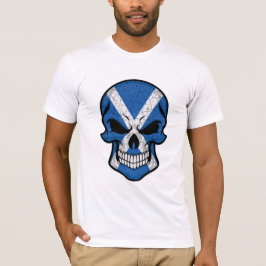 Scotland Smiling Skull Flagga T Shirt