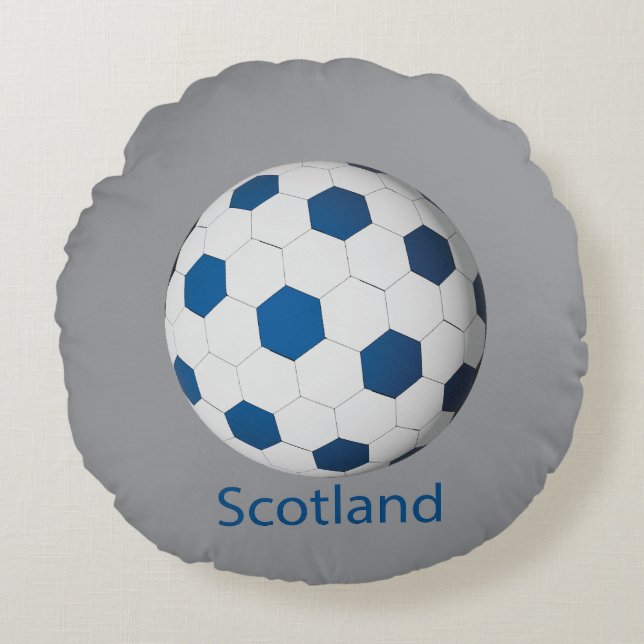 Scotland Soccer Rund Kudde (Framsidan)