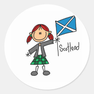 Scotland Sticker Runt Klistermärke