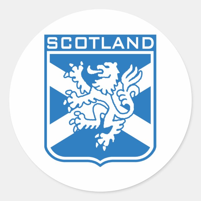 Scotland Sticker Runt Klistermärke (Framsida)